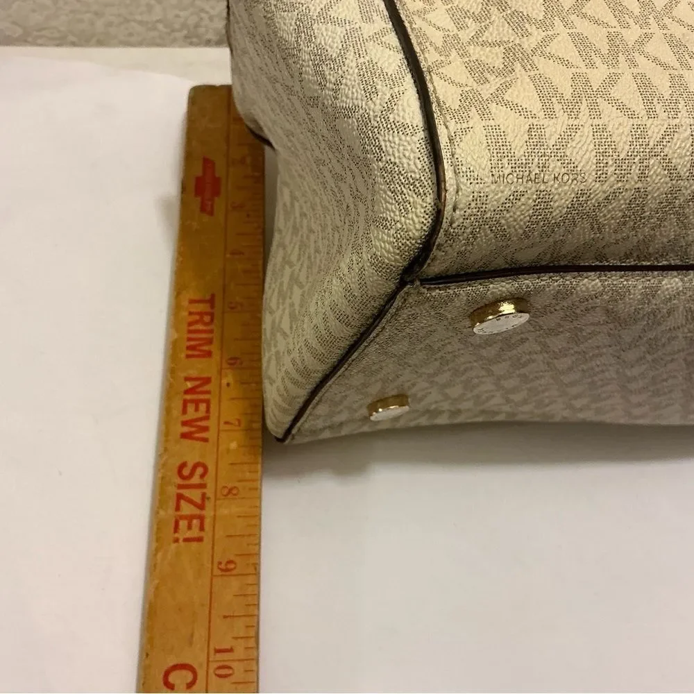 Michael Kors Tan and Brown Signature Satchel